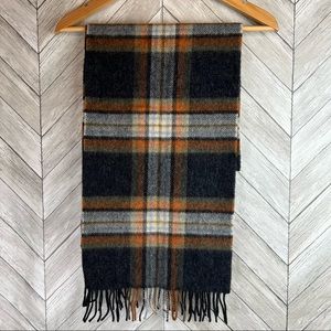 LL Bean John Hanly Wool plaid Scarf